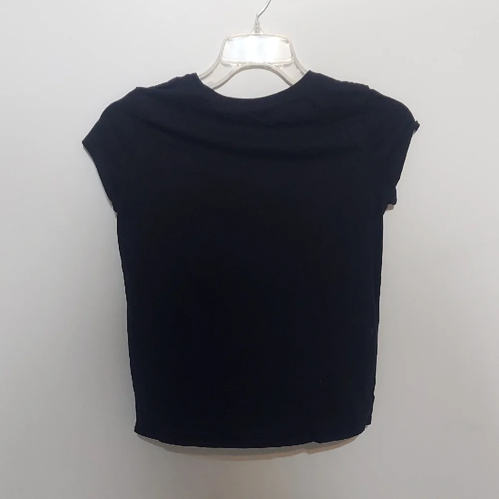 The Children's Place Girls XXL Black Tee with Sunflower Heart Graphic